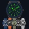 Reloj Curren 8437 negro, naranja, verde, azul, gris