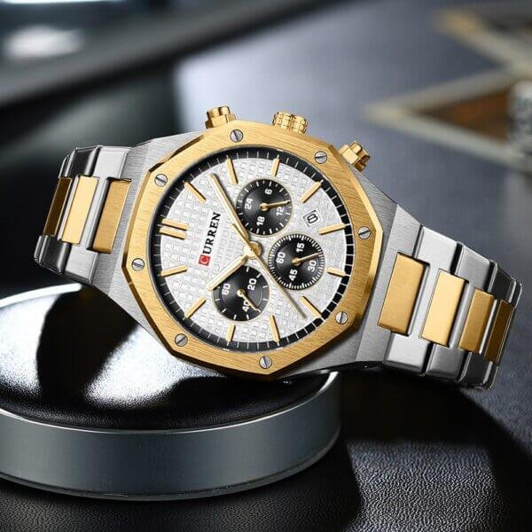 Reloj Curren 8440 Acero Inoxidable Color Plateado y Dorado